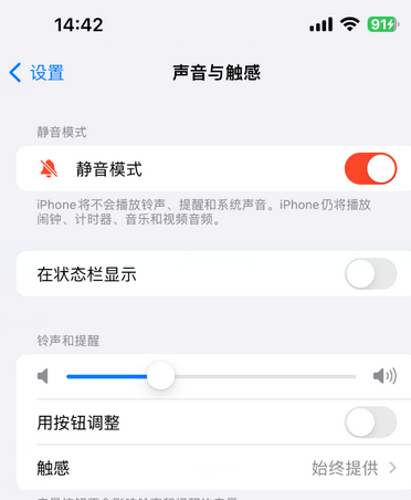 朝天苹果15Pro维修网点分享iPhone15Pro系列机型中隐藏静音图标 